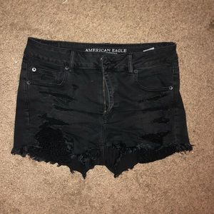 American eagle black shorts